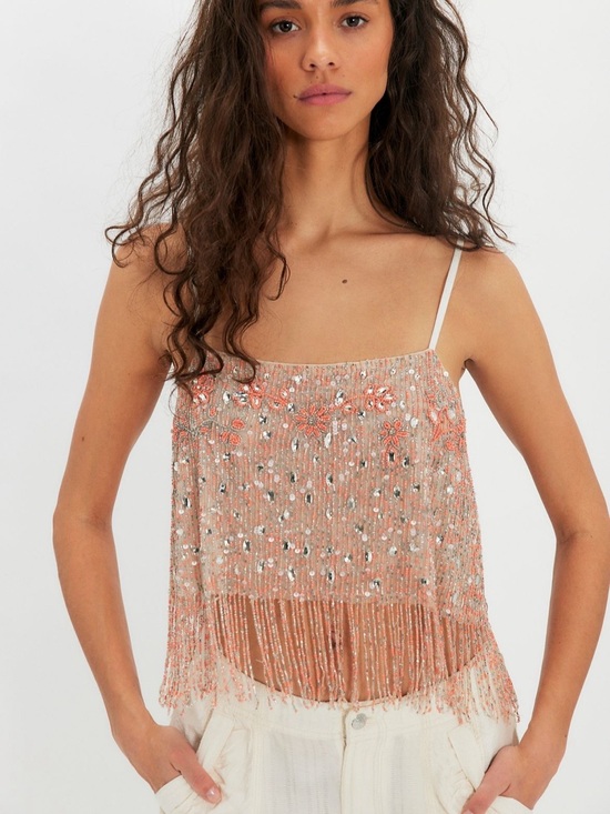 Free People Tops - Free People Juliet Beaded Tank- size XS